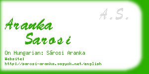 aranka sarosi business card